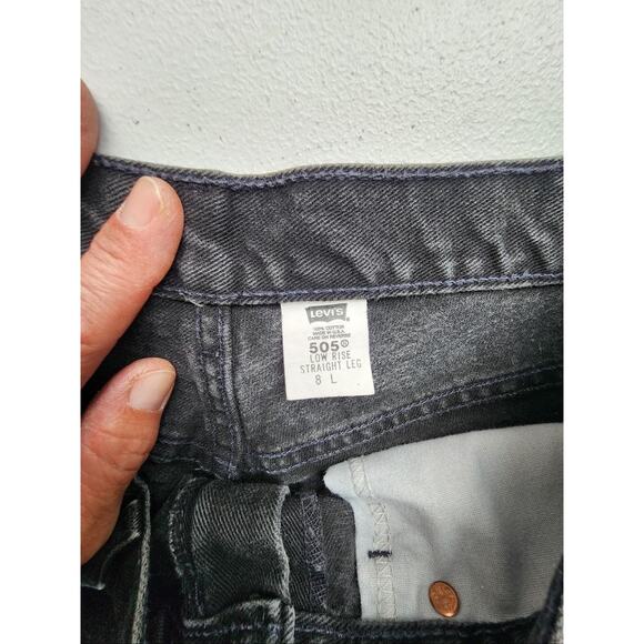 Vintage Levis 505 Jeans Womens 8 L Black Low Rise Straight Leg Denim Red Tab USA - Picture 4 of 13